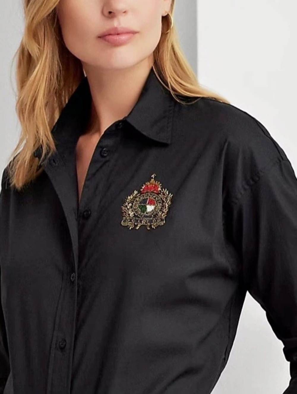 Ralph Lauren Black Long Sleeve Button-Down Shirt